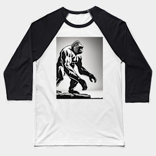 Gorilla Shadow Silhouette Anime Style Collection No. 167 Baseball T-Shirt